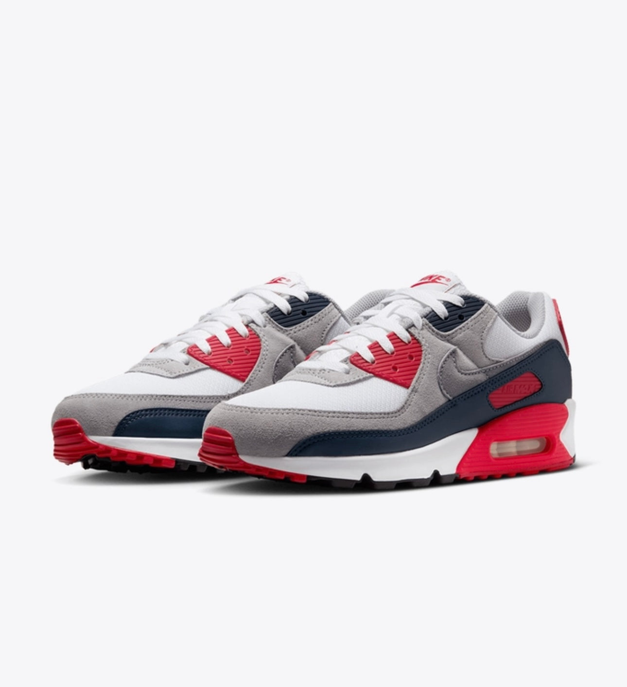 MEN
NIKE AIR MAX 90
WHITE/COOL GREY-UNIVERSITY RED