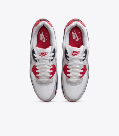 MEN
NIKE AIR MAX 90
WHITE/COOL GREY-UNIVERSITY RED