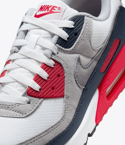MEN
NIKE AIR MAX 90
WHITE/COOL GREY-UNIVERSITY RED